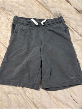 Vineyard Vines Men's Charcoal Terry Athletic Shorts with Drawstring